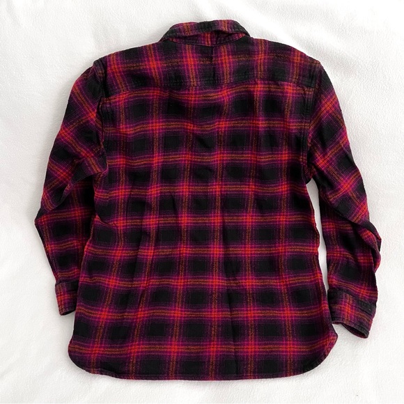 *SOLD* Levi's Classic Worker Overshirt Plaid Purple Orange Small Relaxed - Picture 2 of 13